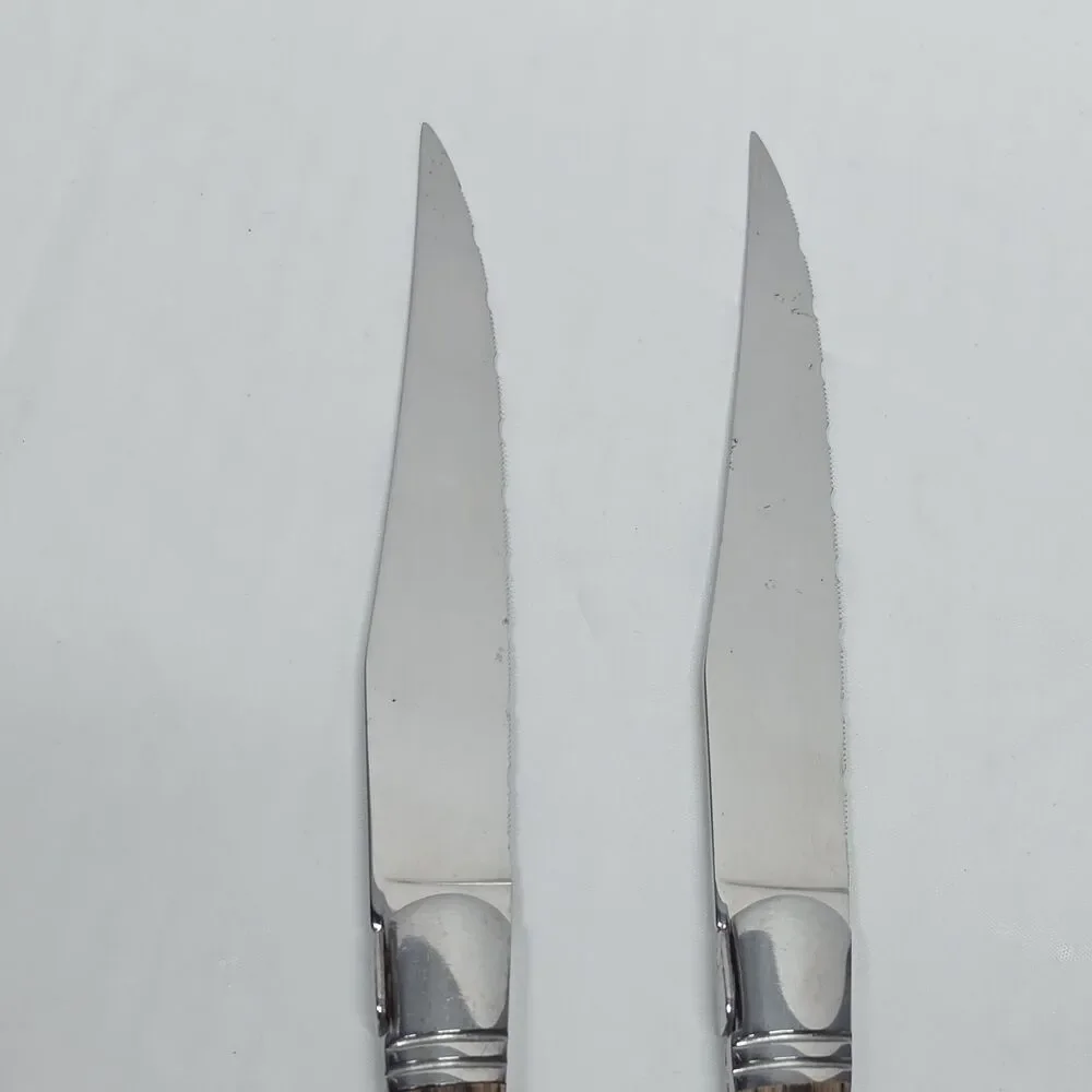 Trudeau Maison Laguiole Wood Handle Steak Kitchen Knives Set Of 2